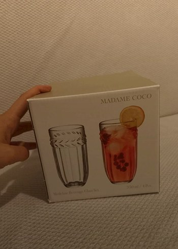 Desenli Şeffaf Cam Bardak - Görsel 2