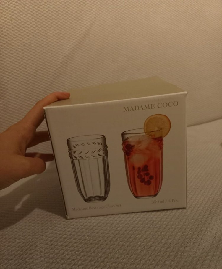 Desenli Şeffaf Cam Bardak - Görsel 2