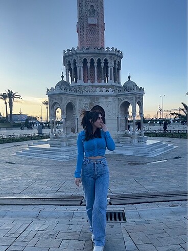 l Beden mavi Renk Dilvin crop