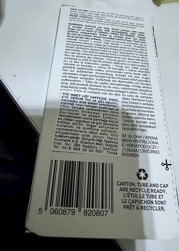 The Inkey List Kafeinli Göz Kremi 15 ml - Görsel 2