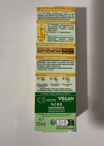 Garnier Vitamin C Göz Kremi 15 ml - Görsel 5
