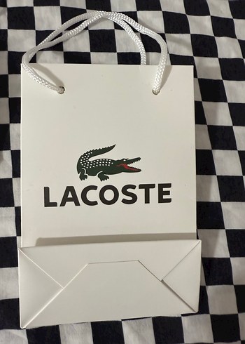 Lacoste Beyaz karton çanta orjinal