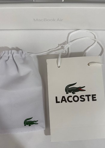 Lacoste Beyaz karton çanta orjinal