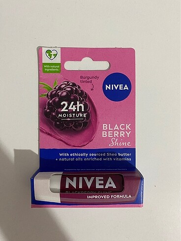Nivea böğürtlenli lip balm