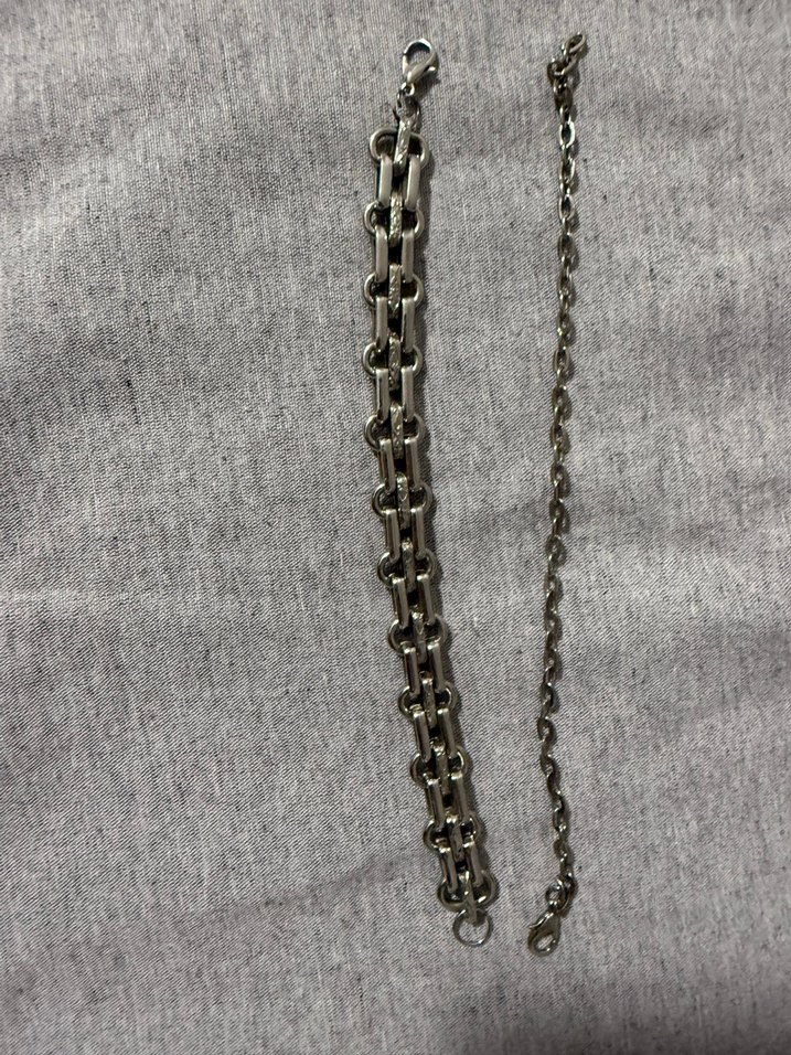 Gri Zincir Detaylı set kolye bileklik küpe - Görsel 3