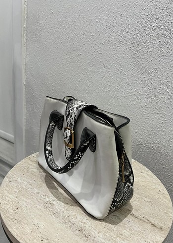 Parlak Sarı Modern Klasik Kadın Deri Çanta - Görsel 4