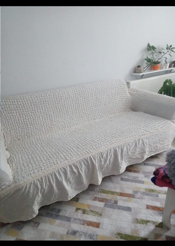 Beyaz Kabartmalı Yumuşak koltik ortusu 4 parca - Görsel 3