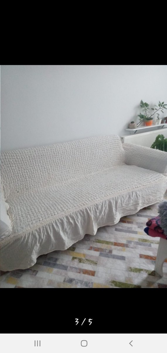 Beyaz Kabartmalı Yumuşak koltik ortusu 4 parca - Görsel 3