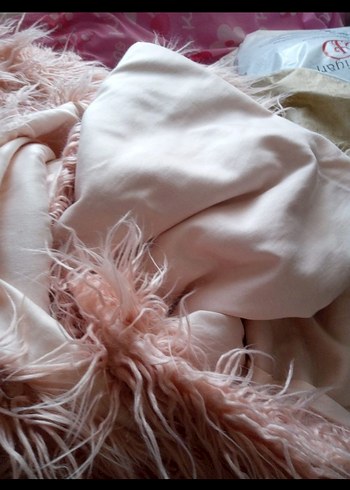 Pembe Parlak Bohem Tüylü ciftkisilik yatak örtüsü 4 parca - Görsel 5