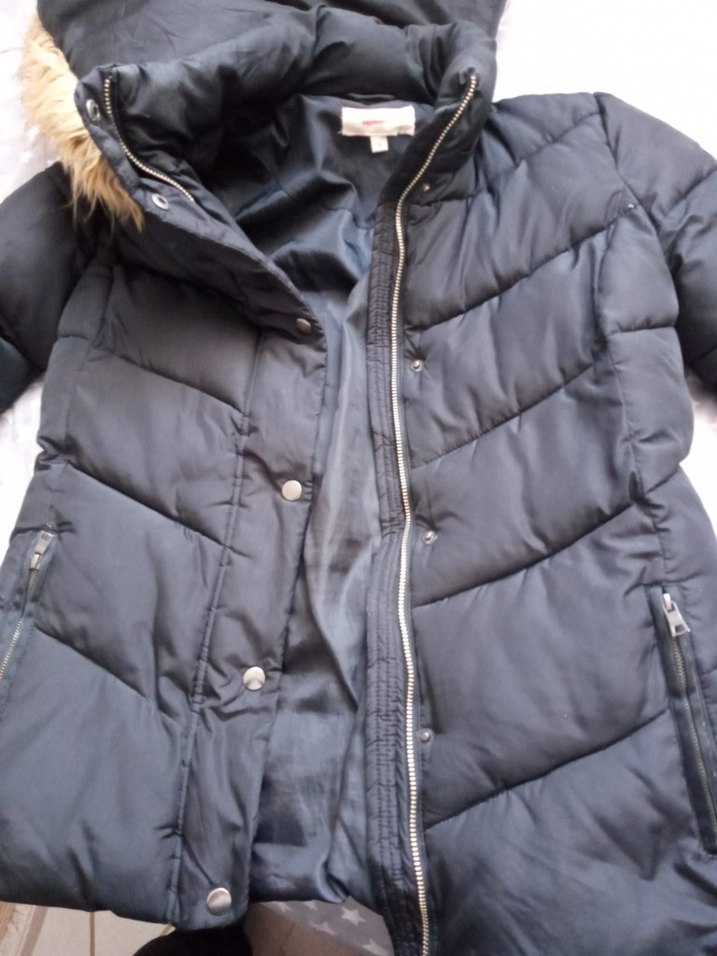 Kürklü Siyah Kadın Kışlık Mont - Görsel 2