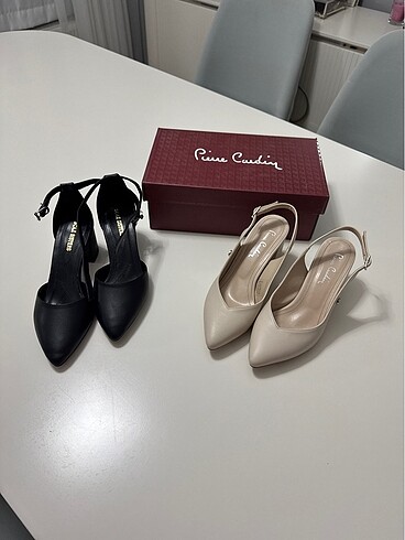 Pierre Cardin 37 numara krem topuklu ayakkabı
