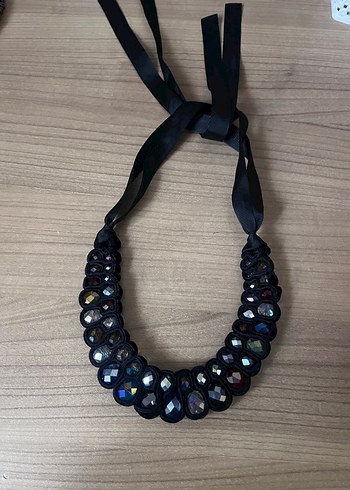 Uzun Çok Renkli Boncuklu Kadın Kolye - Görsel 2