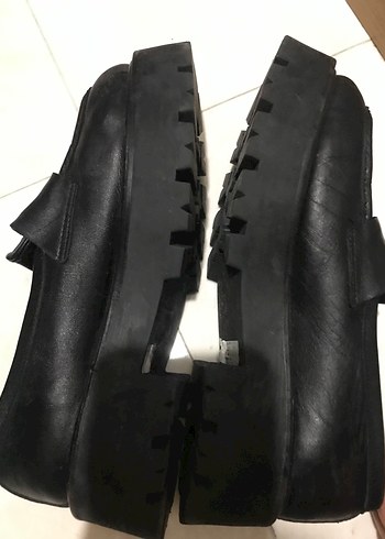 38 Beden siyah Renk Siyah Kadın Platform Tabanlı Loafer