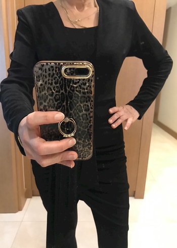 Sıfır deri v yaka esnek buzy kumaş abiye - Görsel 9