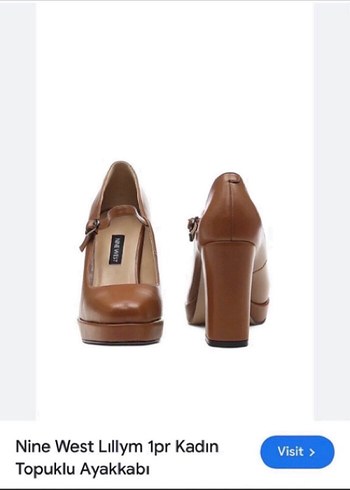 36,5 Beden kahverengi Renk Nine west taba dolgu topuklu ayakkabı