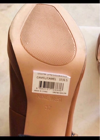 36,5 Beden Nine west taba dolgu topuklu ayakkabı