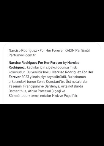 Narciso Rodriguez Narciso Rodriguez For Her Forever Kadın Parfümü