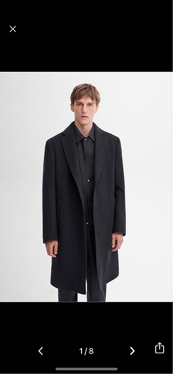 Massimo dutti siyah palto