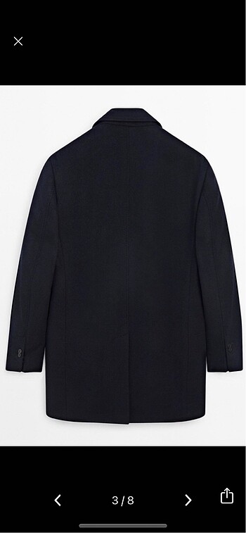 xxl Beden Massimo dutti siyah palto