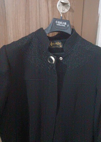 Düğmeli Siyah Uzun Kadın Kaban - Görsel 4