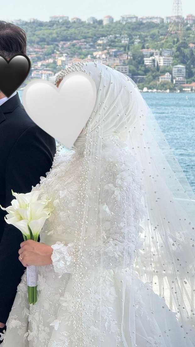 Uzun Beyaz Gotik A-line Gelinlik - Görsel 2