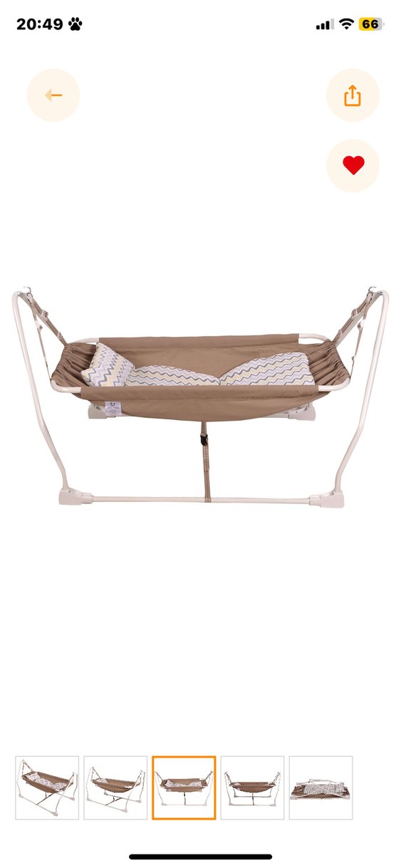 Bej Bebek Beşiği ve Sepeti - Görsel 2