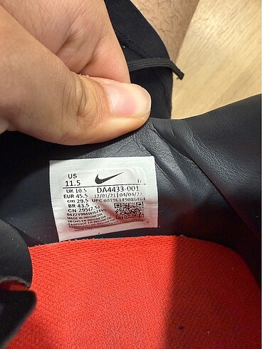 44 Beden siyah Renk Nike krampon