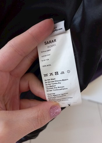 42 Beden mor Renk Sarar %100 yün mor kaban
