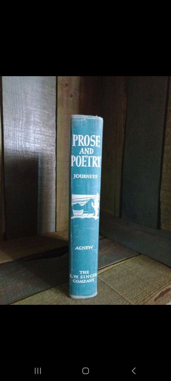 Antika 1951 basım ingilizce Prose and Poetry - Görsel 2