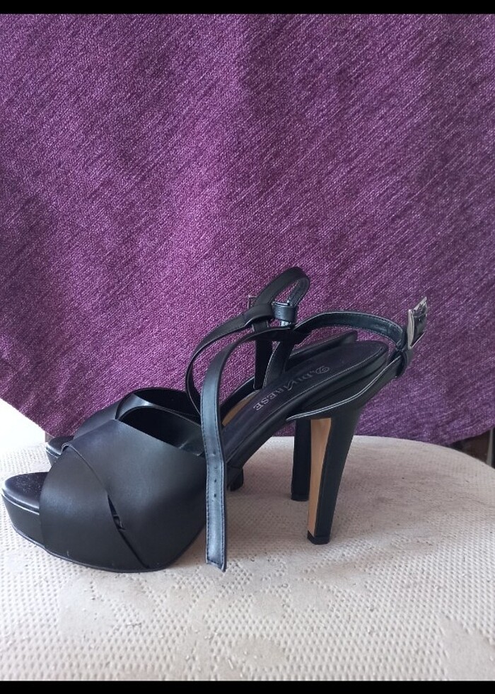 Siyah Divarese stiletto - Görsel 2