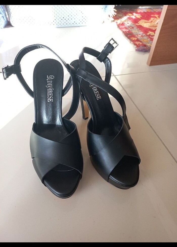 Siyah Divarese stiletto - Görsel 5