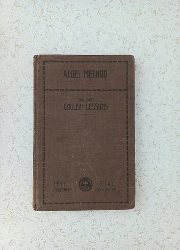 1924 antika English Lessons İngilizce antika kitap 