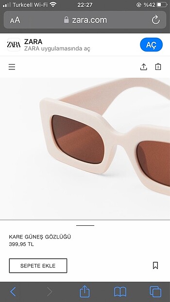 Zara güneş gözlüğü