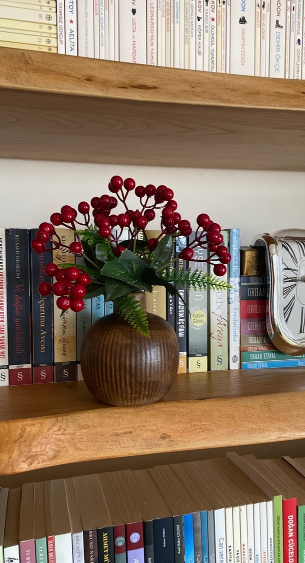 Ahşap vazo(fiyata çiçekler dahil değildir) - Görsel 3