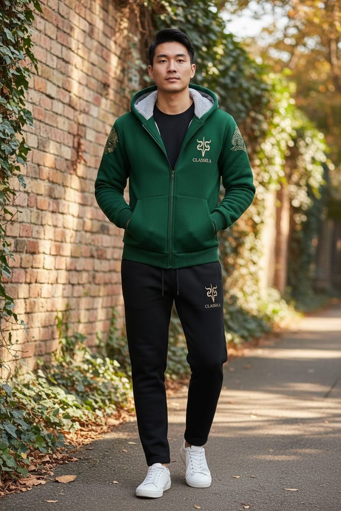 Erkek İçi Kürklü Eşofman Takımı - Görsel 2