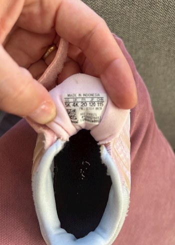 20 Beden pembe Renk Kız Çocuk Pembe Cırt Cırtlı Spor Ayakkabı