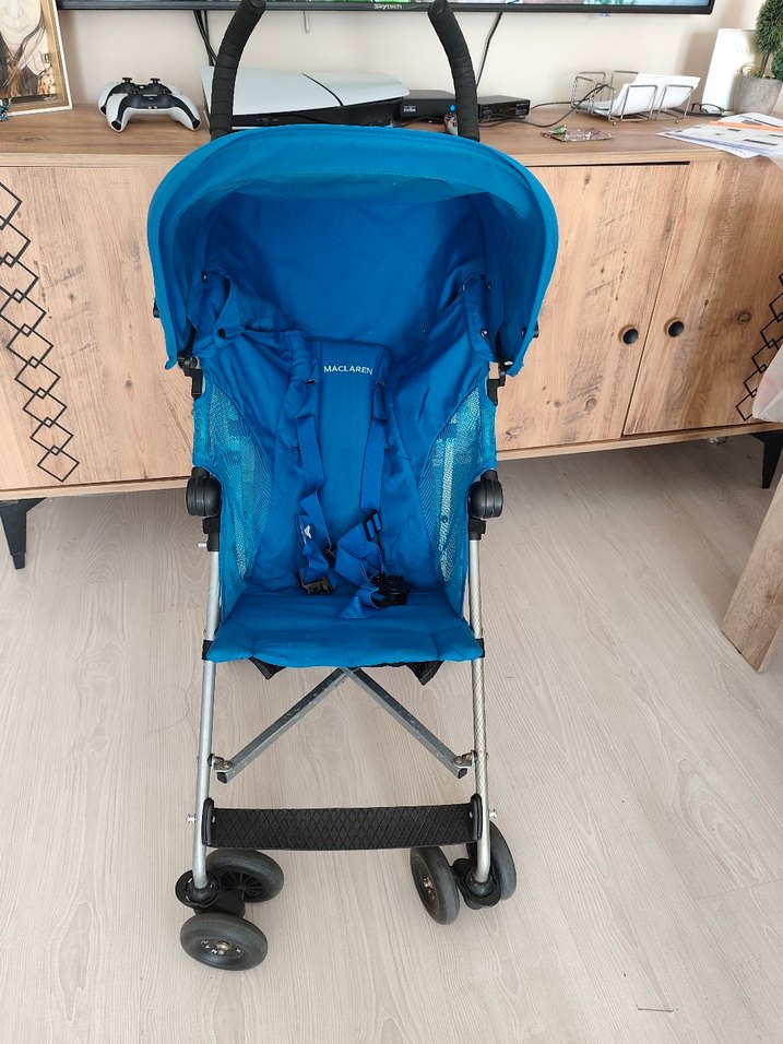 Koyu Mavi Bebek Arabası - Görsel 4