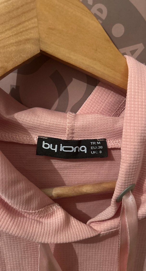 Pudra Renkli, Uzun Kollu, Pilili kadın tunik - Görsel 3