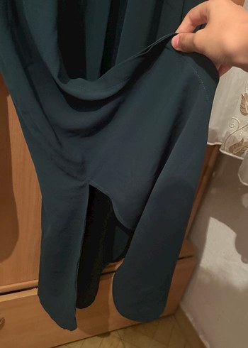 Koyu yeşil Midi tunik gömlek, Salaş Kesim - Görsel 3