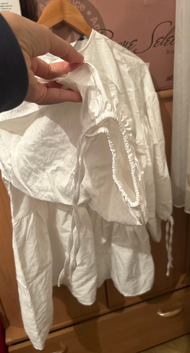 Fırfırlı Beyaz tunik - Görsel 2