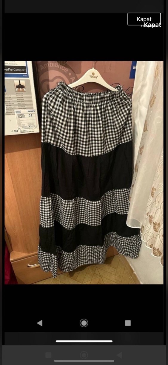 Yeşil Pilili Uzun Kadın Etek - Görsel 2