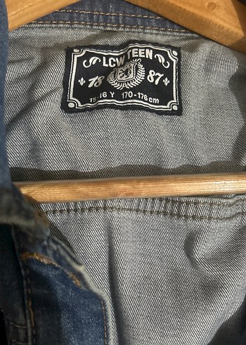 Düğmeli Kadın Mavi Denim Kot Ceket - Görsel 3