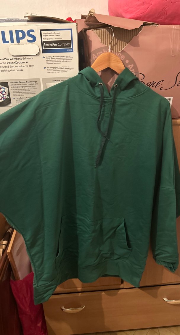 Yeşil Kadın kapüşonlu Sweatshirt - Görsel 2