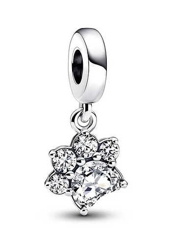 Gümüş taşlı pati charm