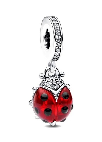 Gümüş uğur böceği charm