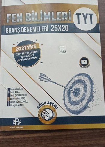 TYT Fen Bilimleri 25x20 Branş Denemeleri Kitabı bilgi sarmal