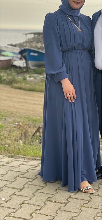 Şifon abiye elbise