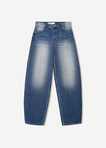 34 Beden Bershka Bol kesim barrel jean, sıfır ürün