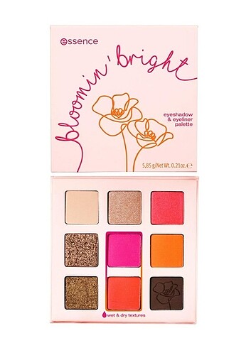 Essence blooming bright far paleti, sıfır ürün, 2 adet mevcut, 1