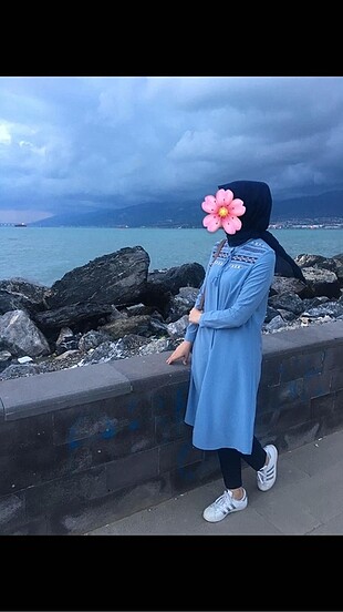 Nihan tesettür yakası desenli tunik